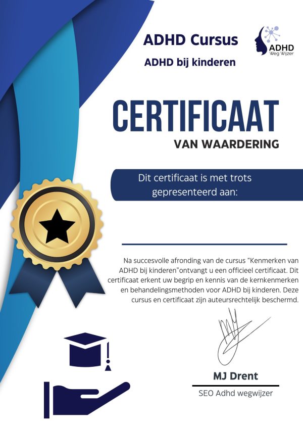 Betaal voor je certificaat: Herken ADHD bij je kind